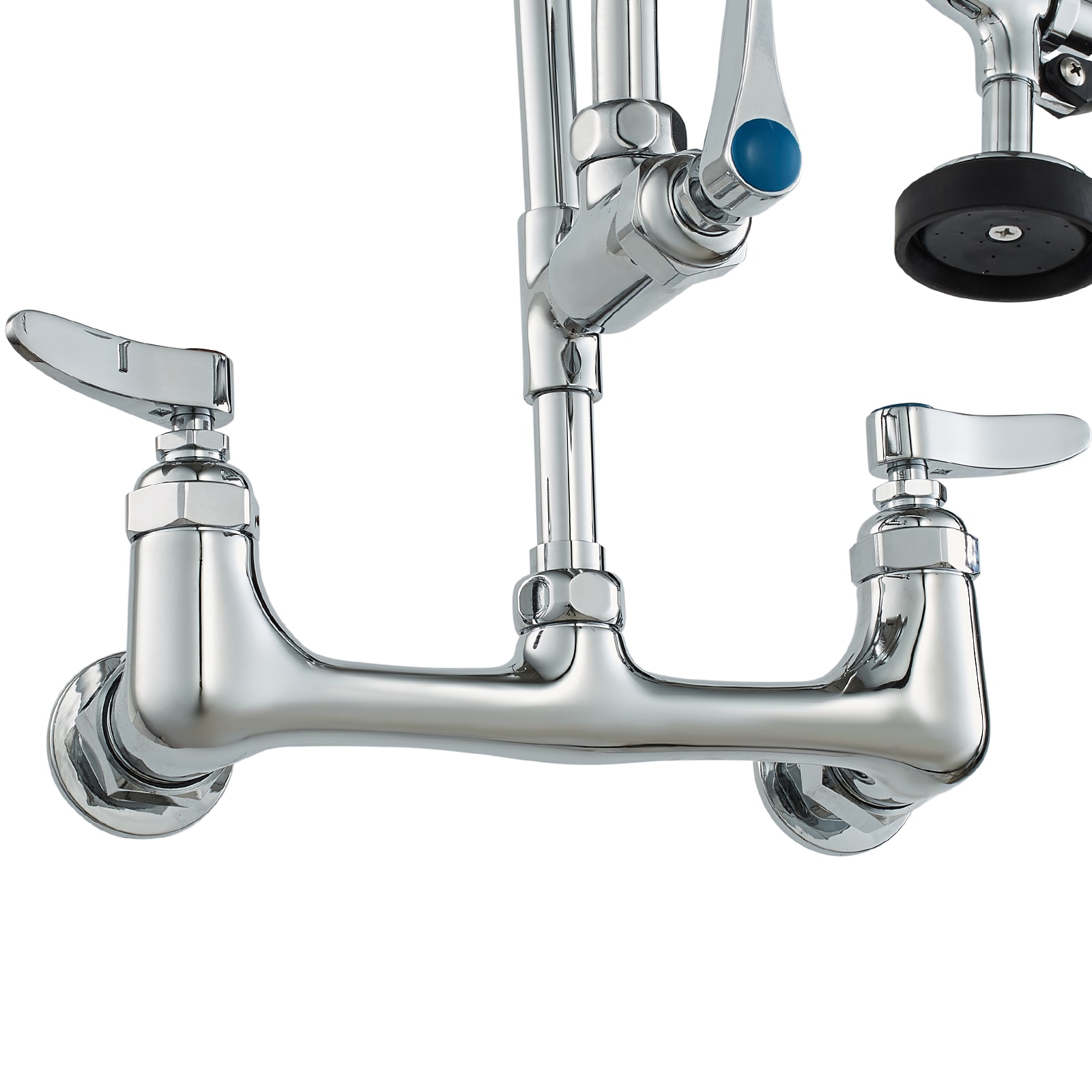 Commercial Kitchen Sink Faucet With Pull Down Pre-rinse Sprayer_voghion.com